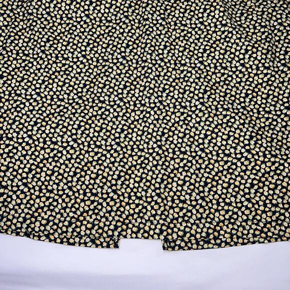 Buru Mod Top Size M Yellow Roses Floral Sleeveless Gold Buttons Mock Neck NWT - Picture 3 of 14